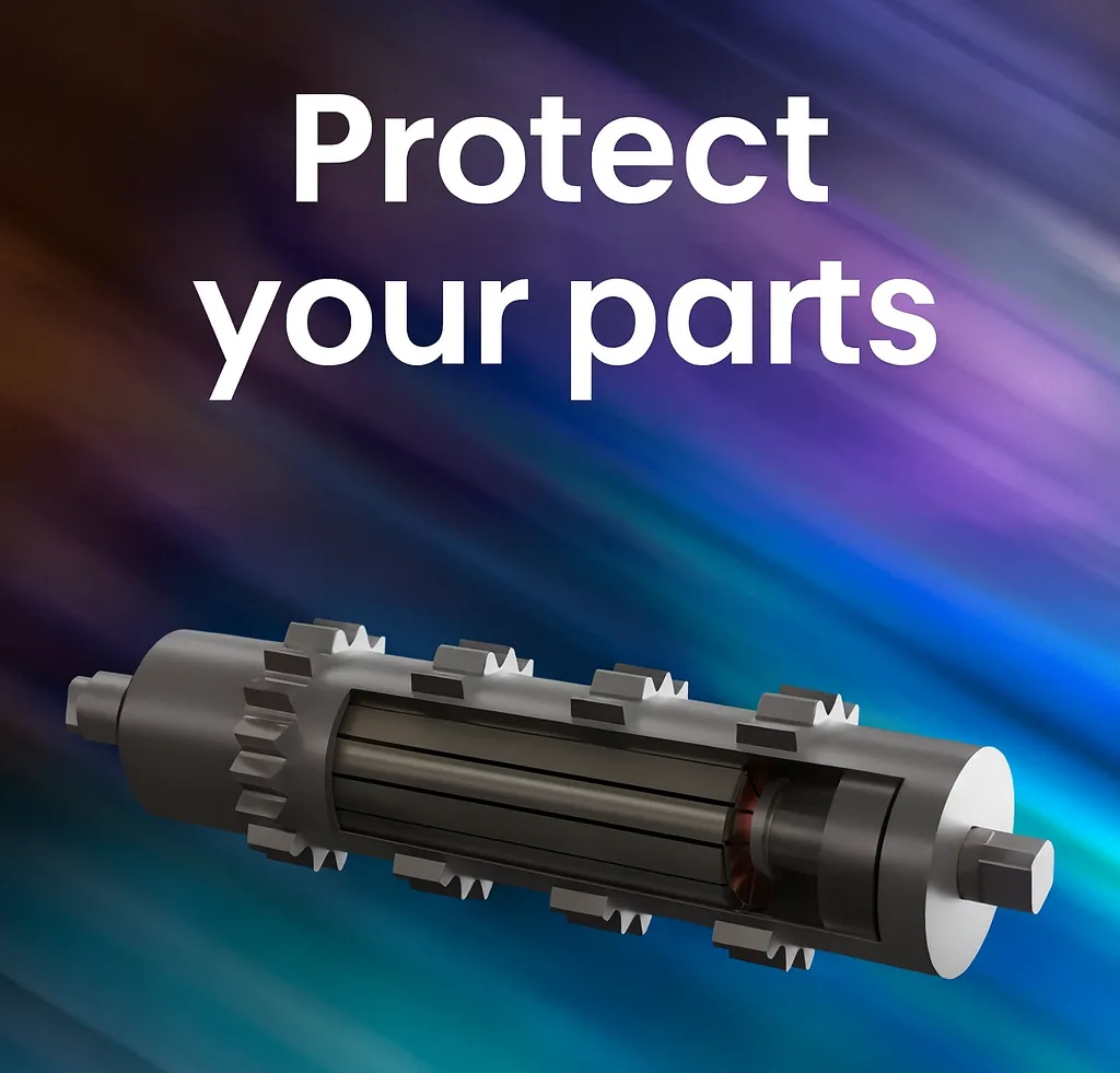One Motion graphic: Protect your parts, with a ribbed stainless MagDrive